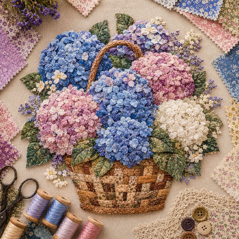 Last Day — Limted Time 70% OFF！——🌸Floral Basket Patchwork DIY Kit