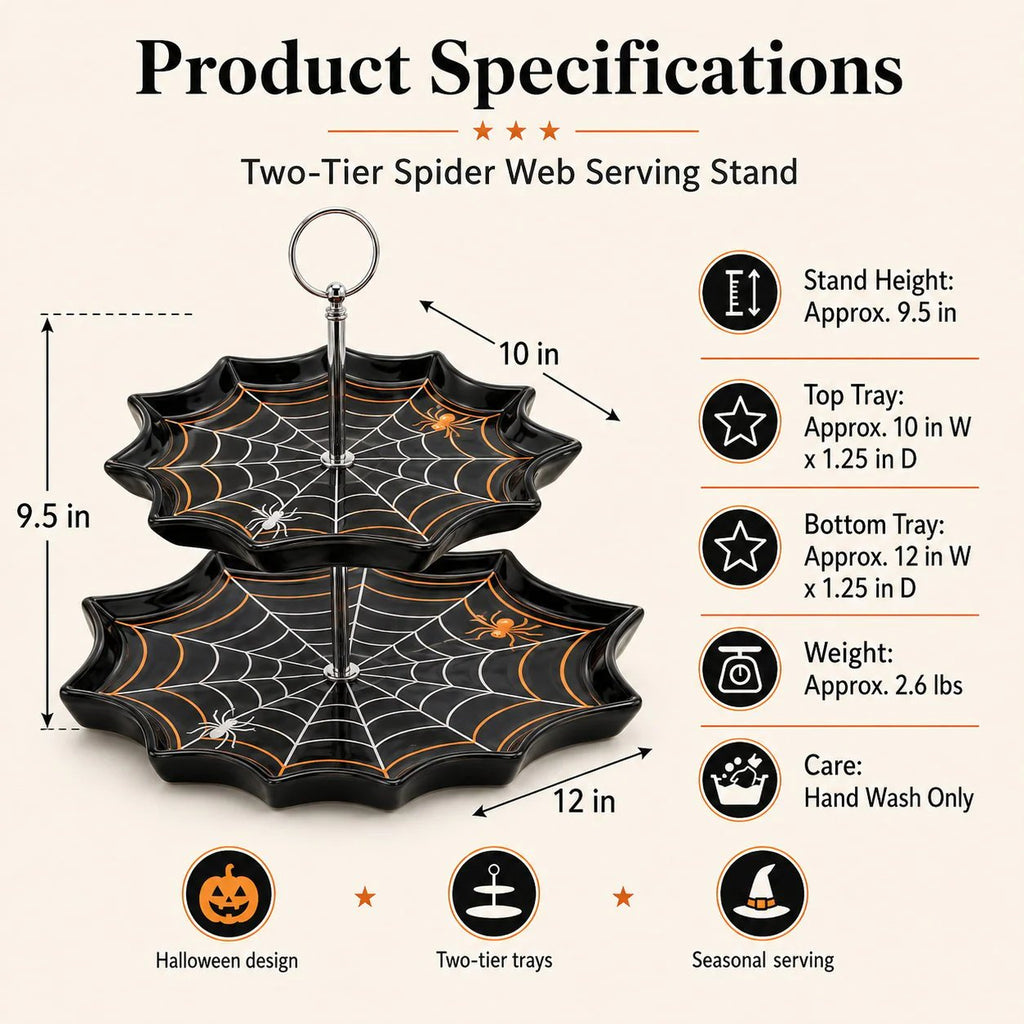 💥 Last Day 49% OFF——🎉Two-Tier Ghost Serving Stand
