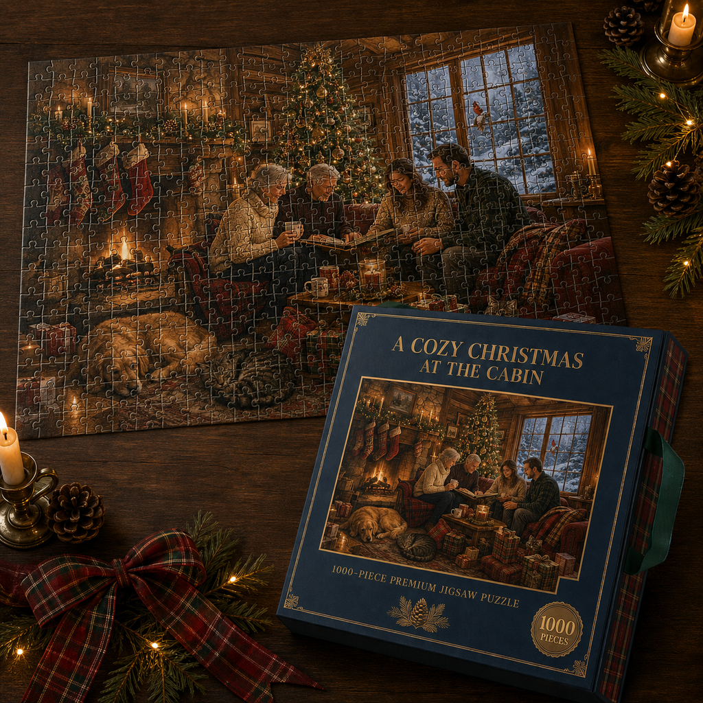 🎁LAST DAY — LIMITED TIME 49% OFF！1,000-Piece Christmas Puzzle — Build a Holiday Memory Together
