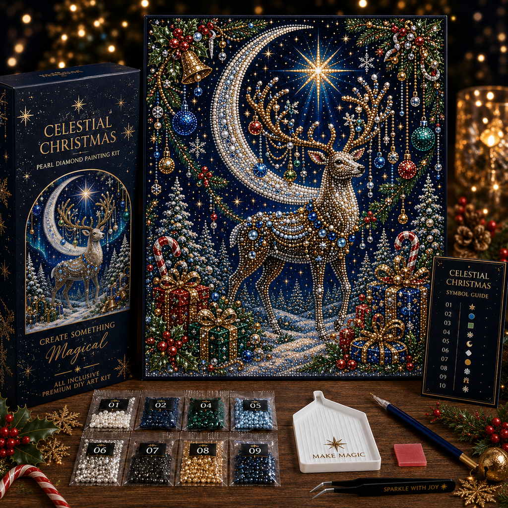 🎁 Early Christmas Special — Save 70% OFF Today! ✨ 2026 Christmas DIY Pearl Diamond Painting Kit