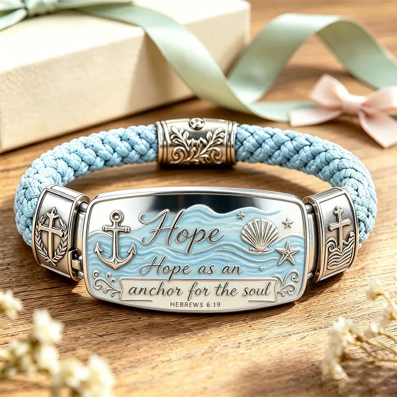 🔥Last day - Limted Time 70% OFF!——Faith Over Fear Bracelet – Christian Cross Bracelet Inspired by Isaiah 41:10, Hope, Courage & Divine Strength