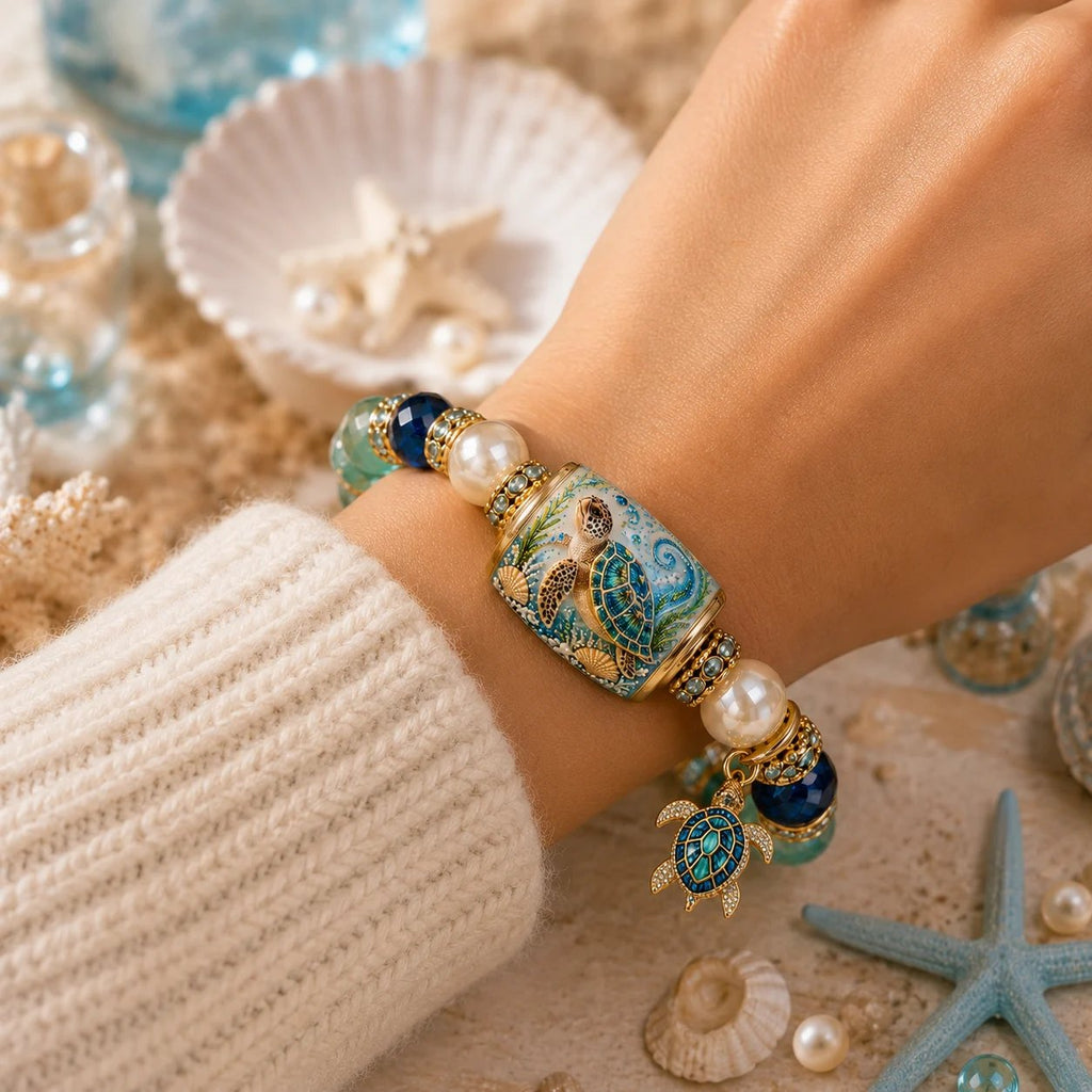 💥 Last Day 49% OFF – 🌊 Ocean Guardian Bracelet Collection | 7 Marine Creature Designs, Gemstone-Style Beads & Matching Sea Charms 🐚✨