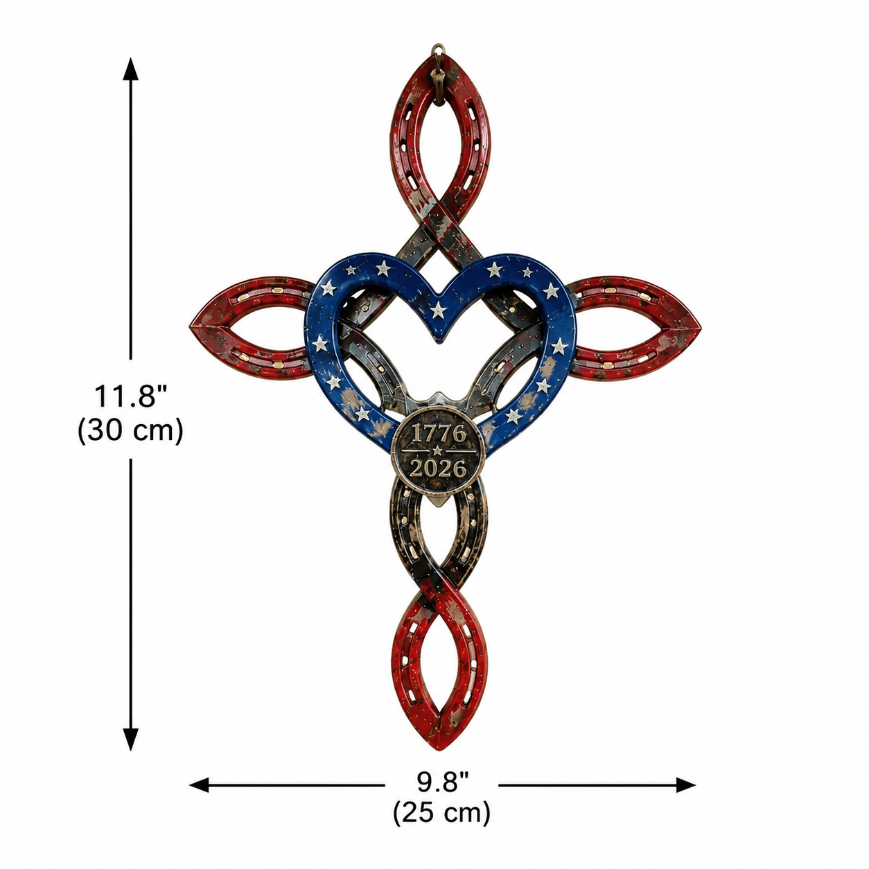 🔥Last Day 70% OFF🔥——✝America 250th Rustic Horseshoe Cross