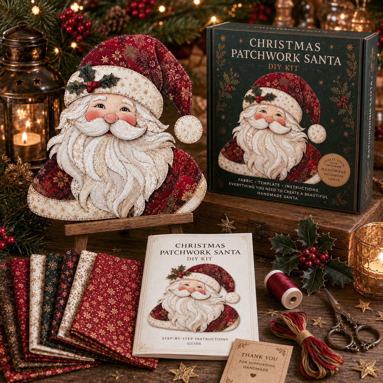 🎁LAST DAY — LIMITED TIME 70% OFF！🎅Kit decorazioni fai da te in tessuto patchwork natalizio