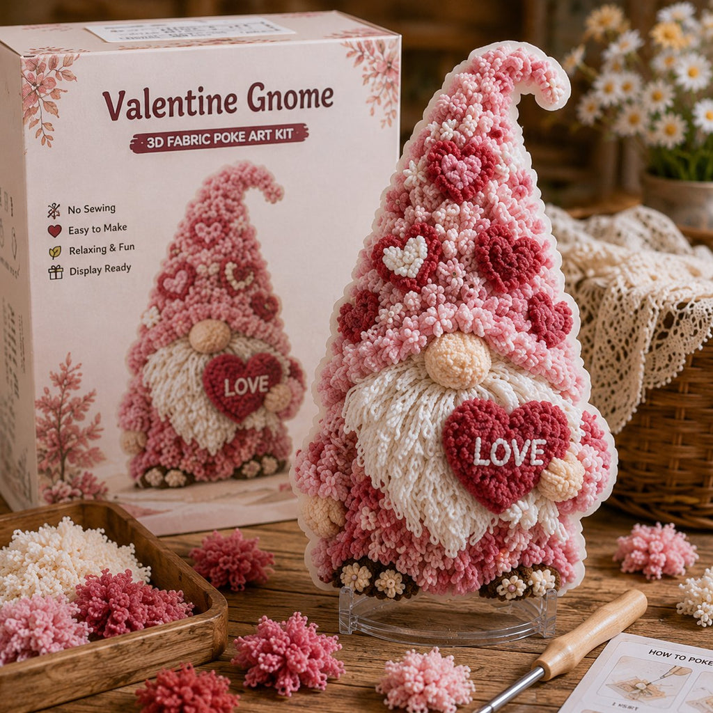 🔥Last day——Limted Time 70% OFF! Gnome 3D Fabric Poke Art Kit