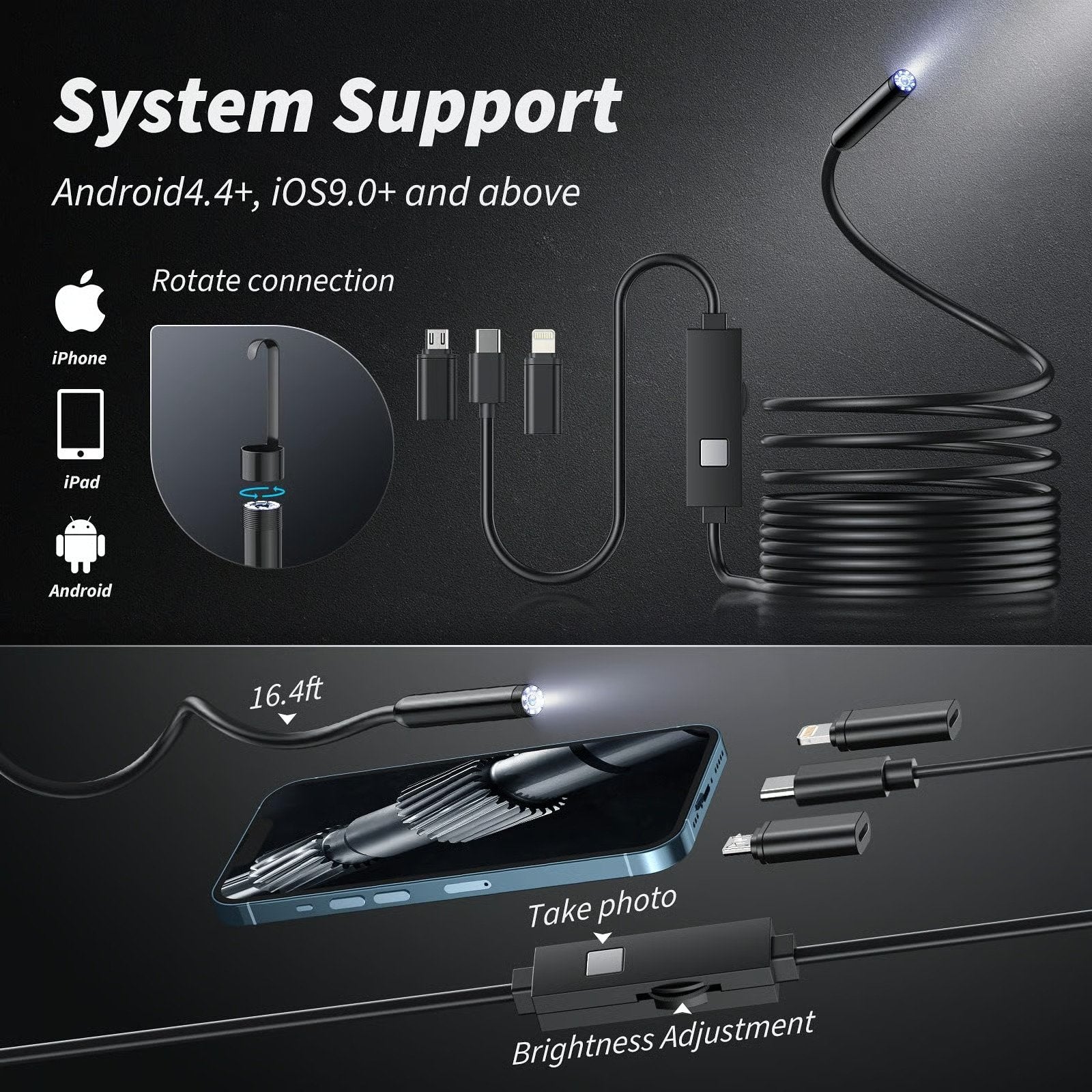 🔥Last Day 70% OFF🔥——🔎 Plug-and-Play Endoscope Camera
