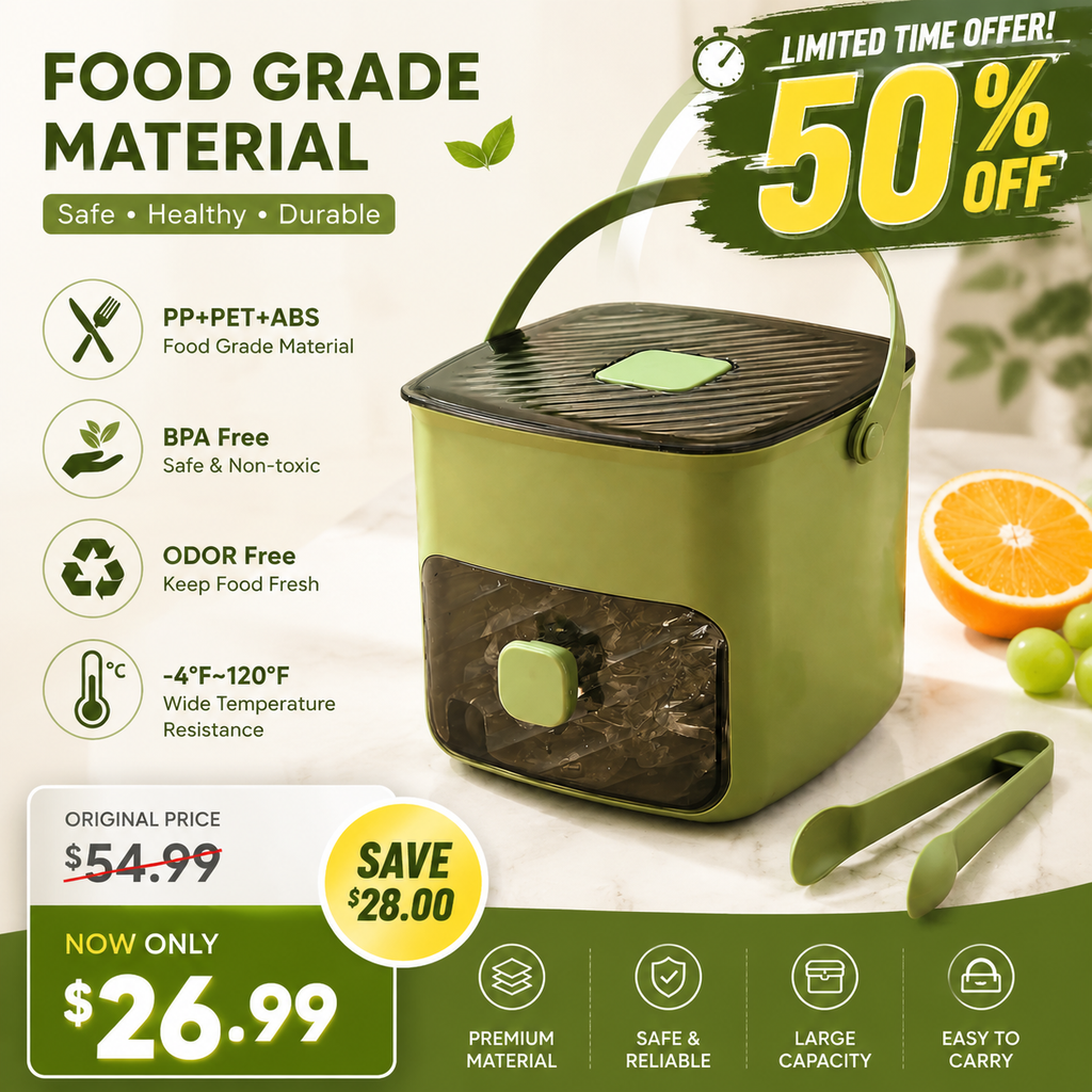 🔥 TODAY ONLY – 50% OFF LIMITED rand New Upgraded Ice Cube Tray Press Once, Get Ice Instantly No Scooping.