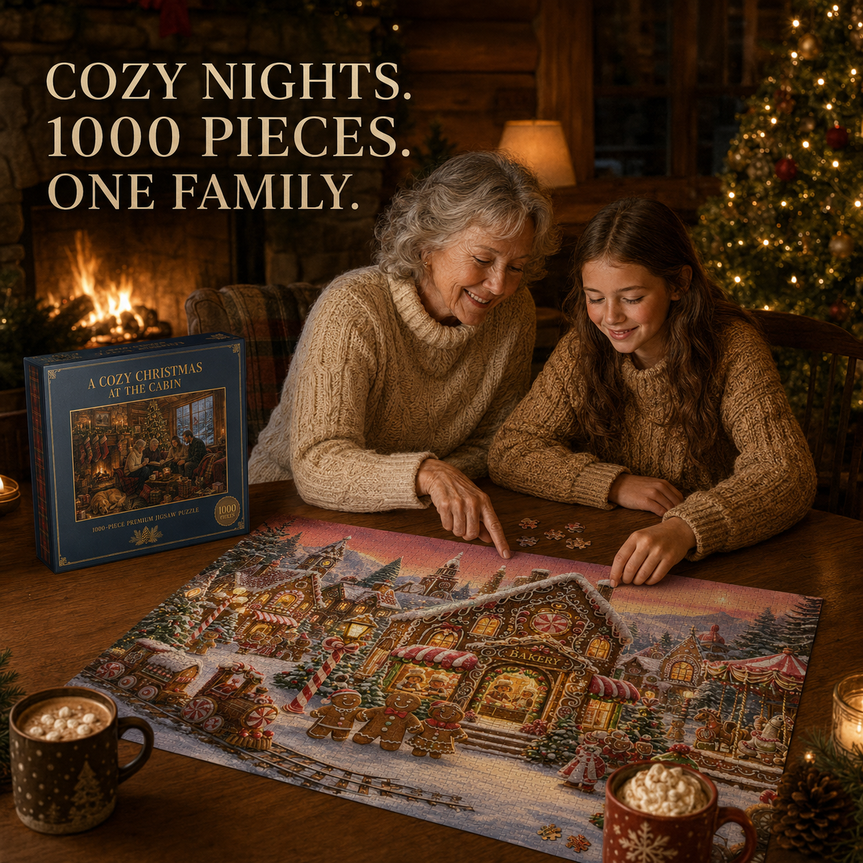🎁LAST DAY — LIMITED TIME 49% OFF！1,000-Piece Christmas Puzzle — Build a Holiday Memory Together