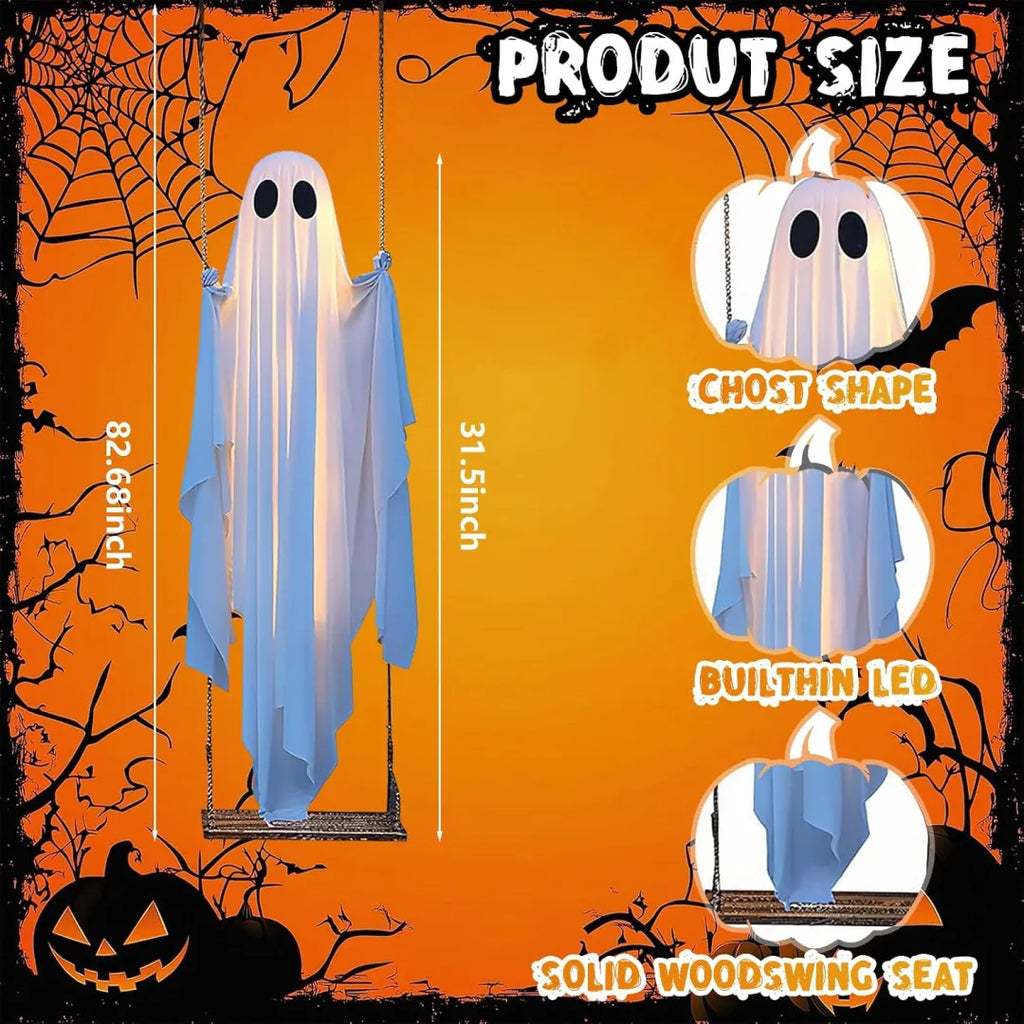 🔥Halloween Early Bird Special: Enjoy 70% OFF——Halloween Hanging Swing Ghost