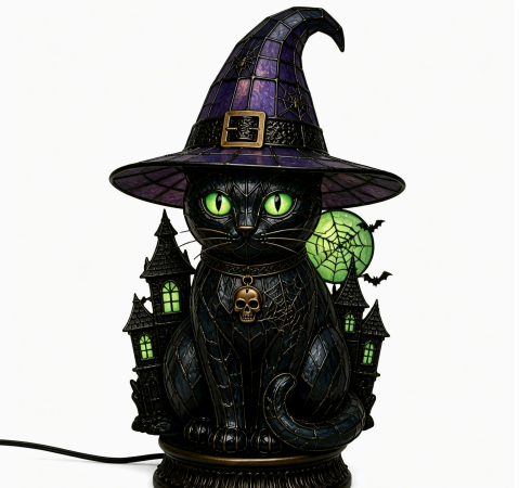 🔥Halloween Early Bird Special: Enjoy 70% OFF——Magical Black Cat Witch Lamp 🐈‍⬛✨