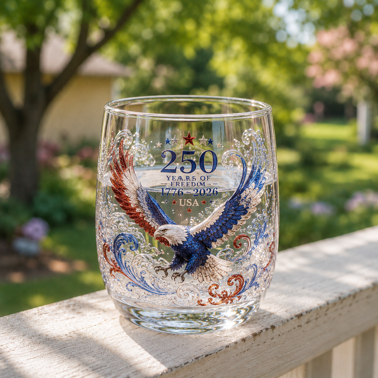 Limited Edition 2026 USA 250 Years of Freedom Eagle Glass