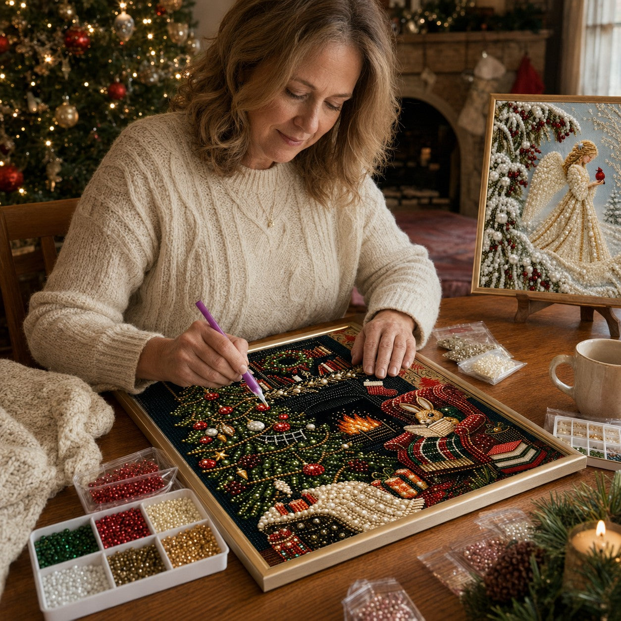 🔥Last day——Limted Time 70% OFF!🎁🎅Christmas Pearl & Gem Painting Collection✨Buy 2 Get Free Shipping
