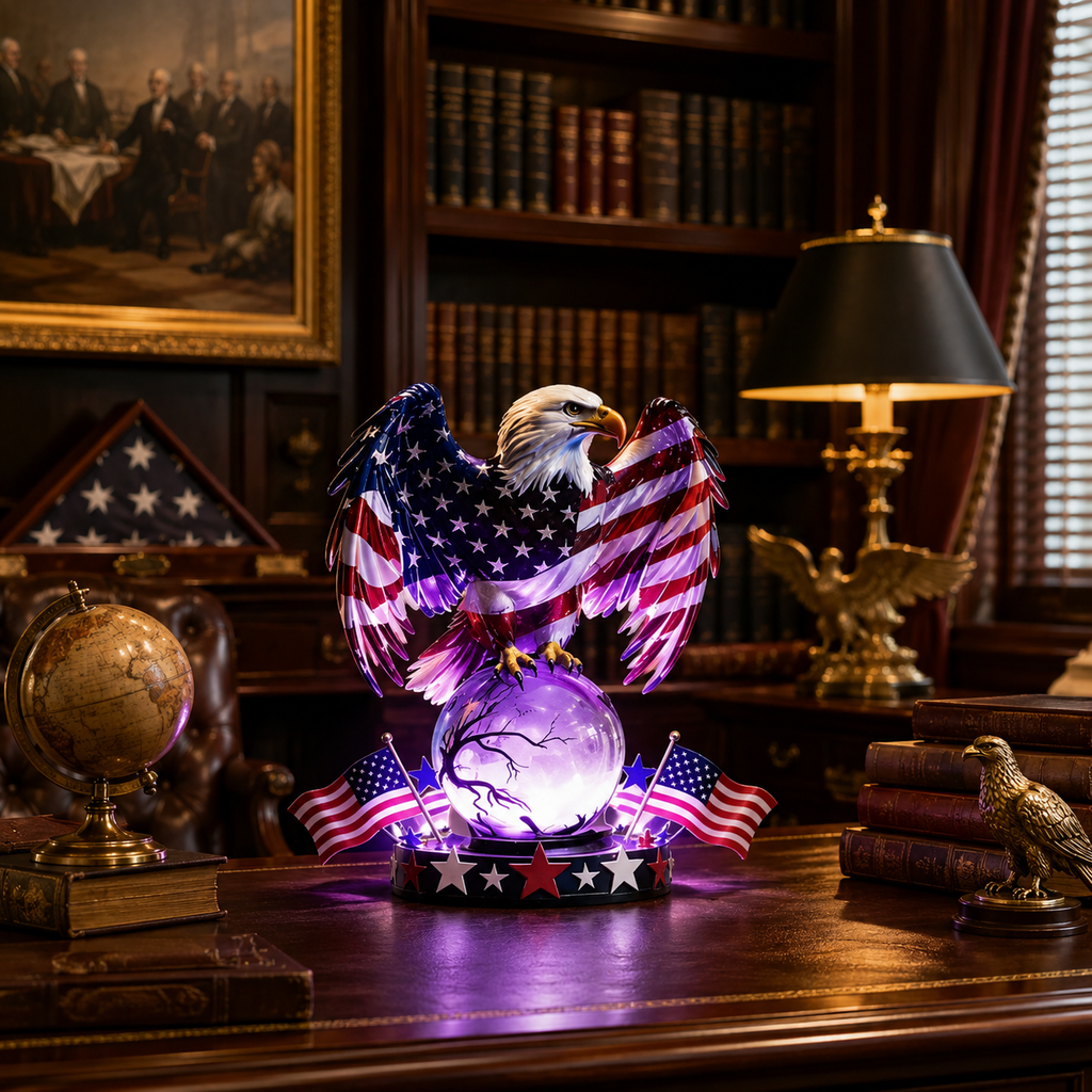 🚨 LAST DAY! 70% OFF TODAY——Freedom Eagle Patriotic LED Table Lamp ✨