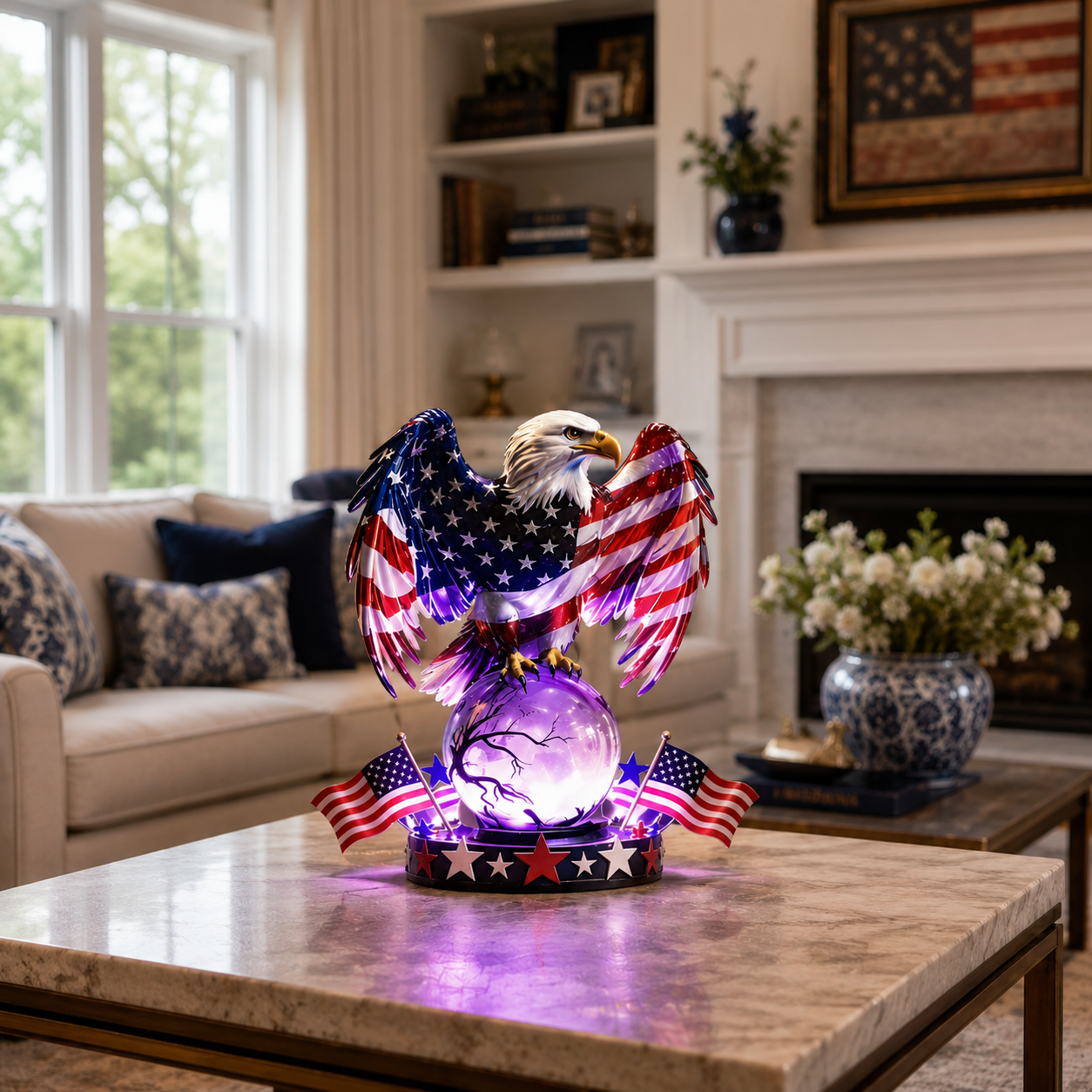 🚨 LAST DAY! 70% OFF TODAY——Freedom Eagle Patriotic LED Table Lamp ✨