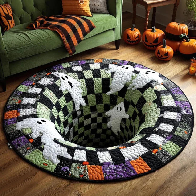 🔥Last day — Limted Time 70% OFF！——👻 3D Haunted Staircase Round Rug