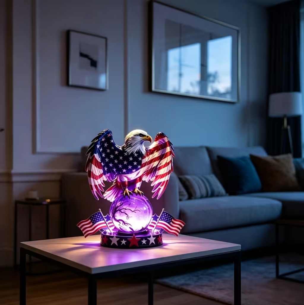 🚨 LAST DAY! 70% OFF TODAY——Freedom Eagle Patriotic LED Table Lamp ✨