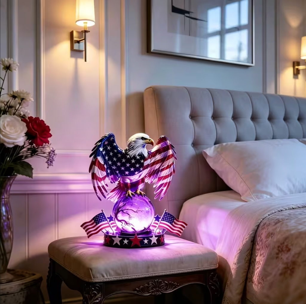 🚨 LAST DAY! 70% OFF TODAY——Freedom Eagle Patriotic LED Table Lamp ✨