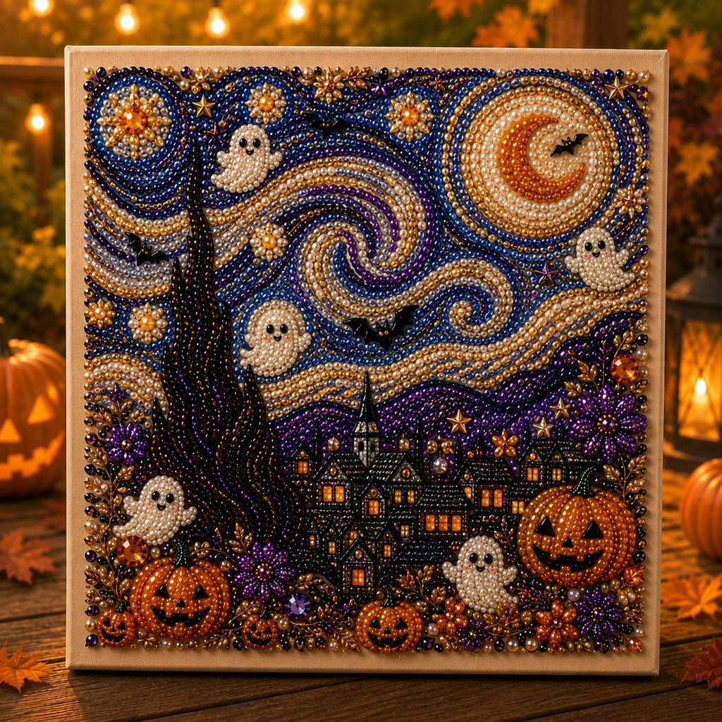 🔥Halloween Early Bird Special: Enjoy 70% OFF——👻✨ Halloween Pearl Art DIY Kit – Turn Tiny Pearls into Spooky-Cute Magic