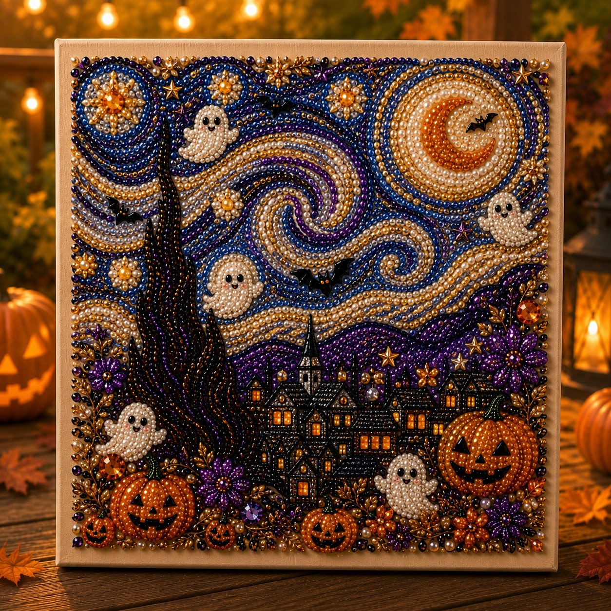 🔥Halloween Early Bird Special: Enjoy 70% OFF——👻✨ Halloween Pearl Art DIY Kit – Turn Tiny Pearls into Spooky-Cute Magic