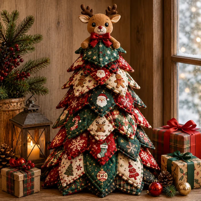🔥LAST DAY 70% OFF - 🎄🧵DIY Quilted Christmas Tree Kit – Handmade Fabric Holiday Tabletop Tree Decor