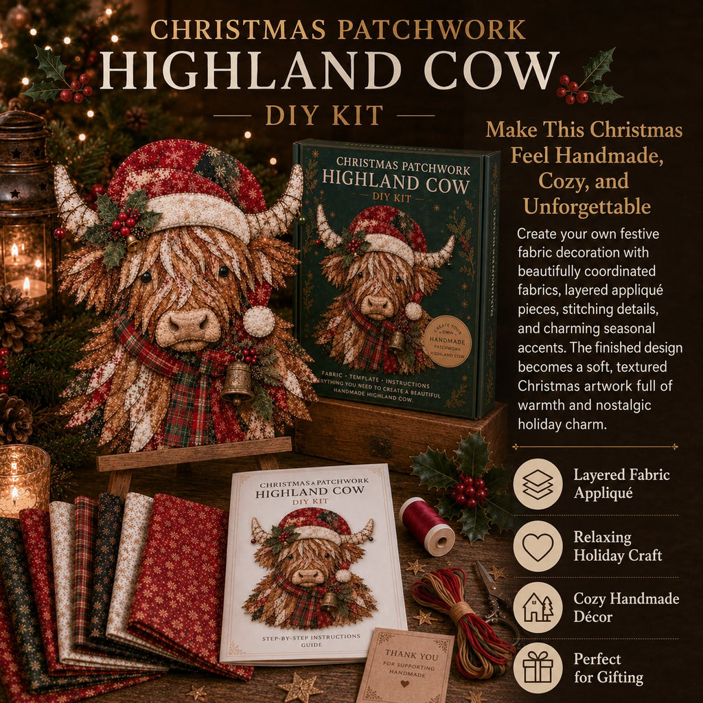 🎁LAST DAY — LIMITED TIME 70% OFF！🎅Kit decorazioni fai da te in tessuto patchwork natalizio