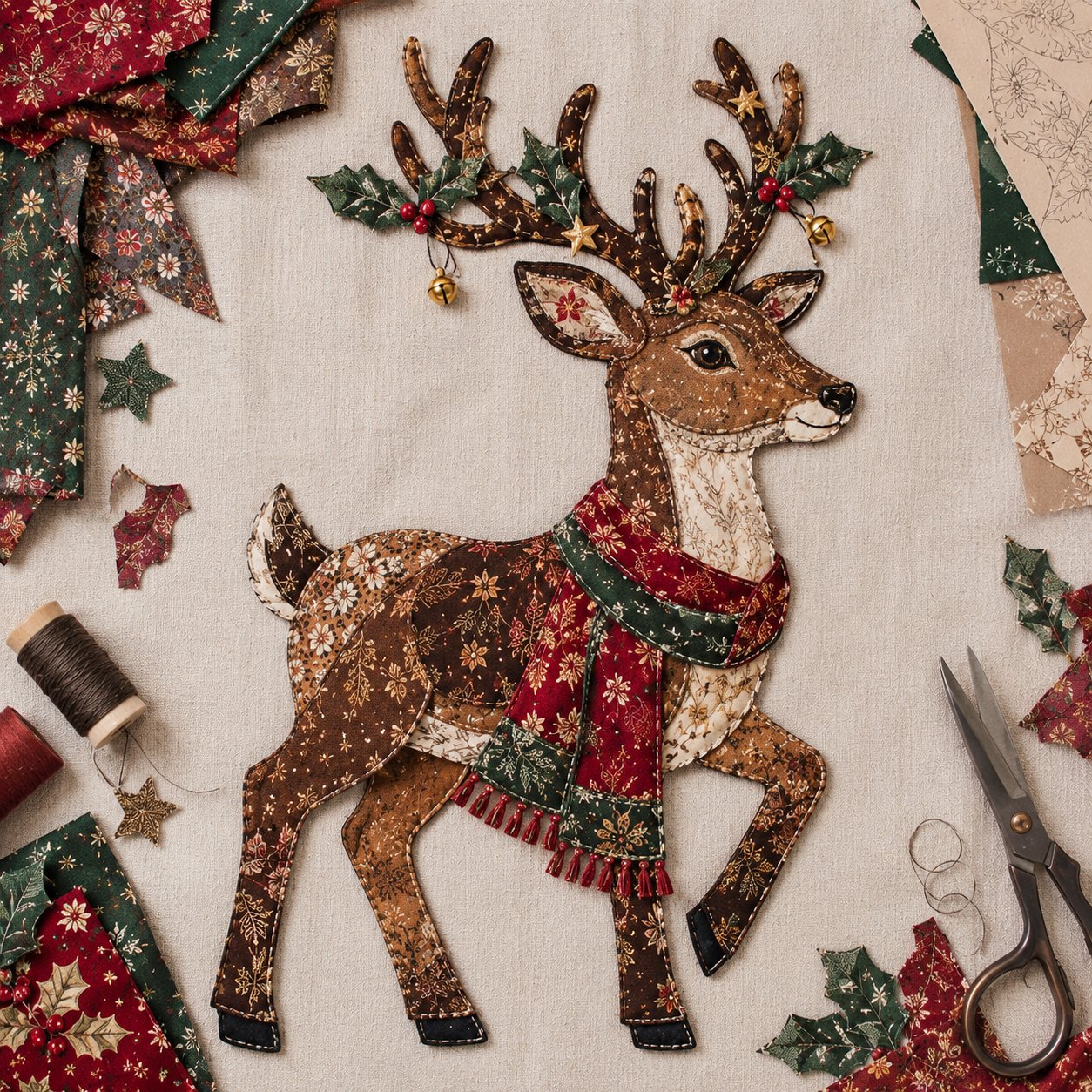 🎁LAST DAY — LIMITED TIME 70% OFF！🎅Kit decorazioni fai da te in tessuto patchwork natalizio