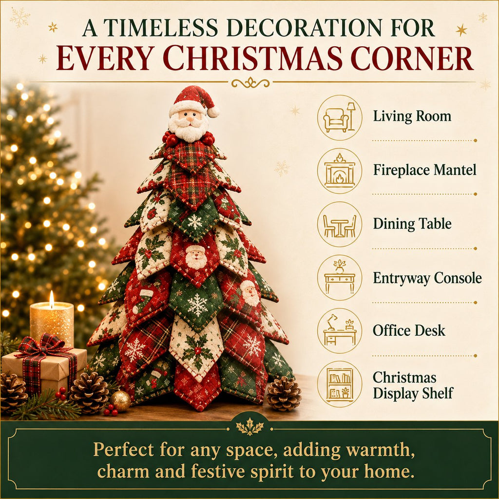 🔥LAST DAY 70% OFF - 🎄🧵DIY Quilted Christmas Tree Kit – Handmade Fabric Holiday Tabletop Tree Decor
