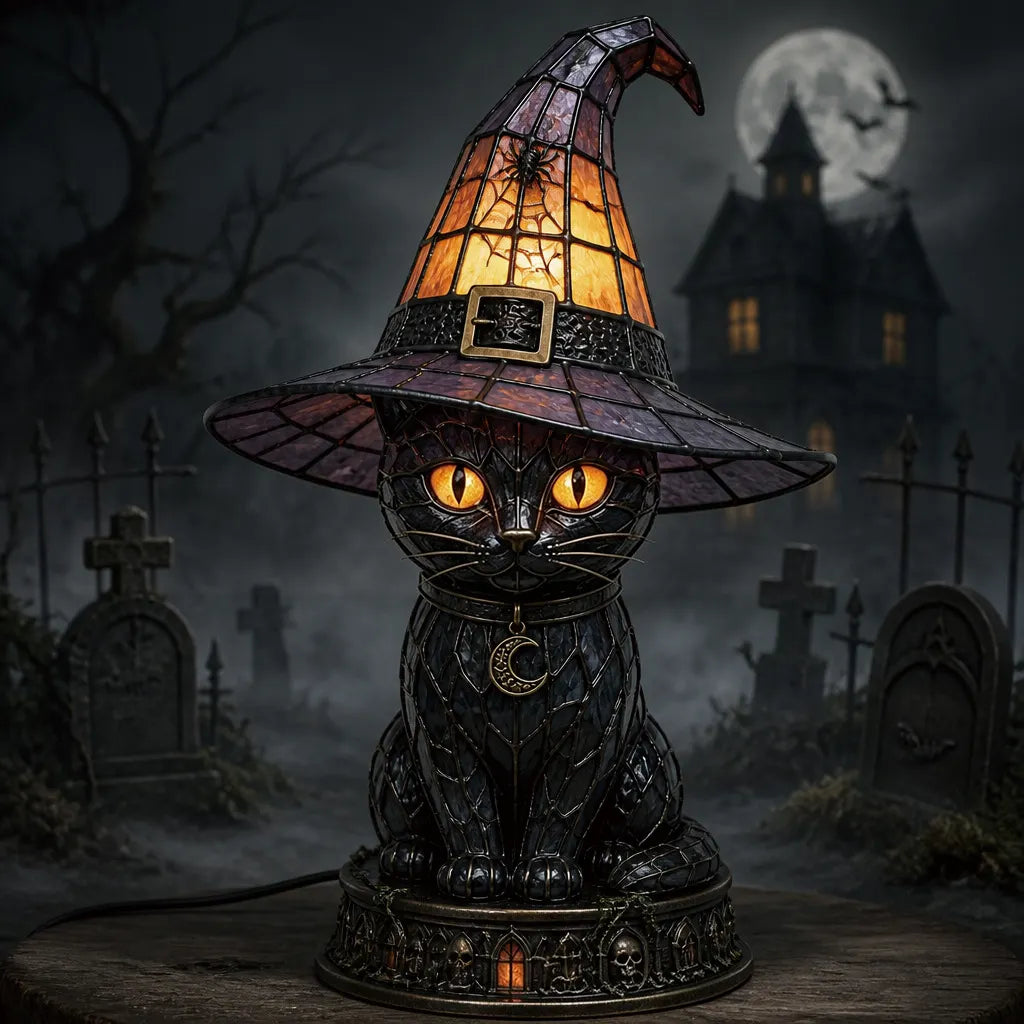 🔥Halloween Early Bird Special: Enjoy 70% OFF——Magical Black Cat Witch Lamp 🐈‍⬛✨