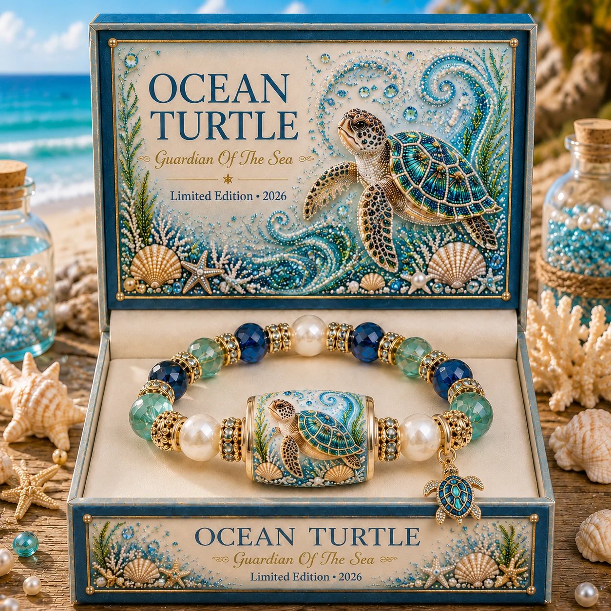 💥 Last Day 49% OFF – 🌊 Ocean Guardian Bracelet Collection | 7 Marine Creature Designs, Gemstone-Style Beads & Matching Sea Charms 🐚✨