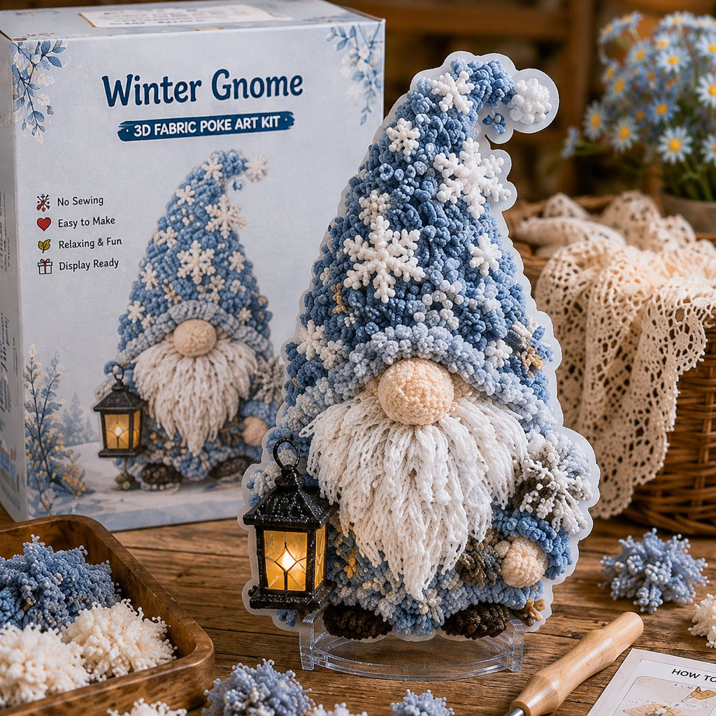 🔥Last day——Limted Time 70% OFF! Gnome 3D Fabric Poke Art Kit