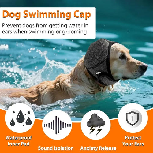 ✨🐶 🔥LAST DAY 60% OFF——Dog Calming Hoodie Ear Wraps for Dogs, Waterproof Dogs Swim Cap