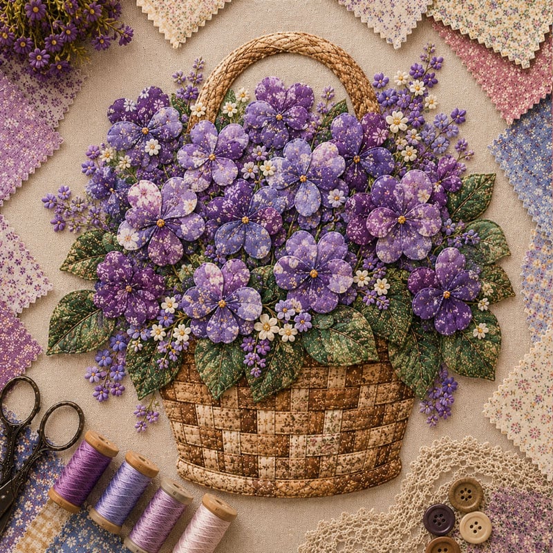 Last Day — Limted Time 70% OFF！——🌸Floral Basket Patchwork DIY Kit