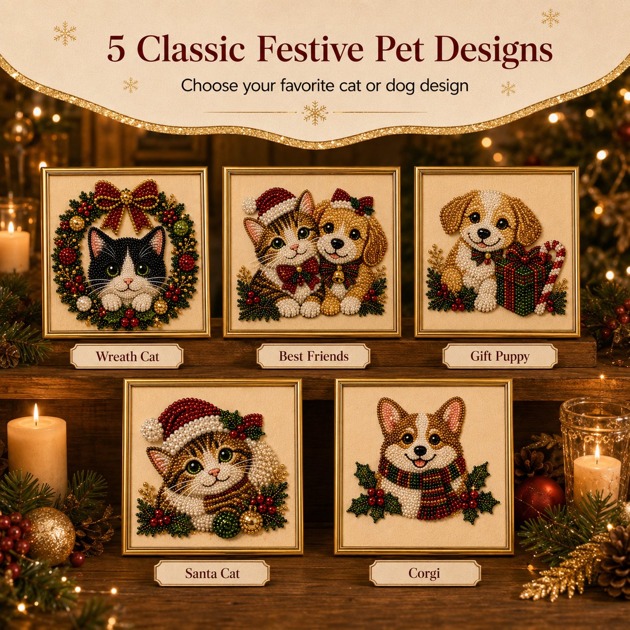 🎁 Early Christmas Special — Save 50% OFF Today! DIY Christmas Festive Pet Pearl Diamond Painting Art Kit