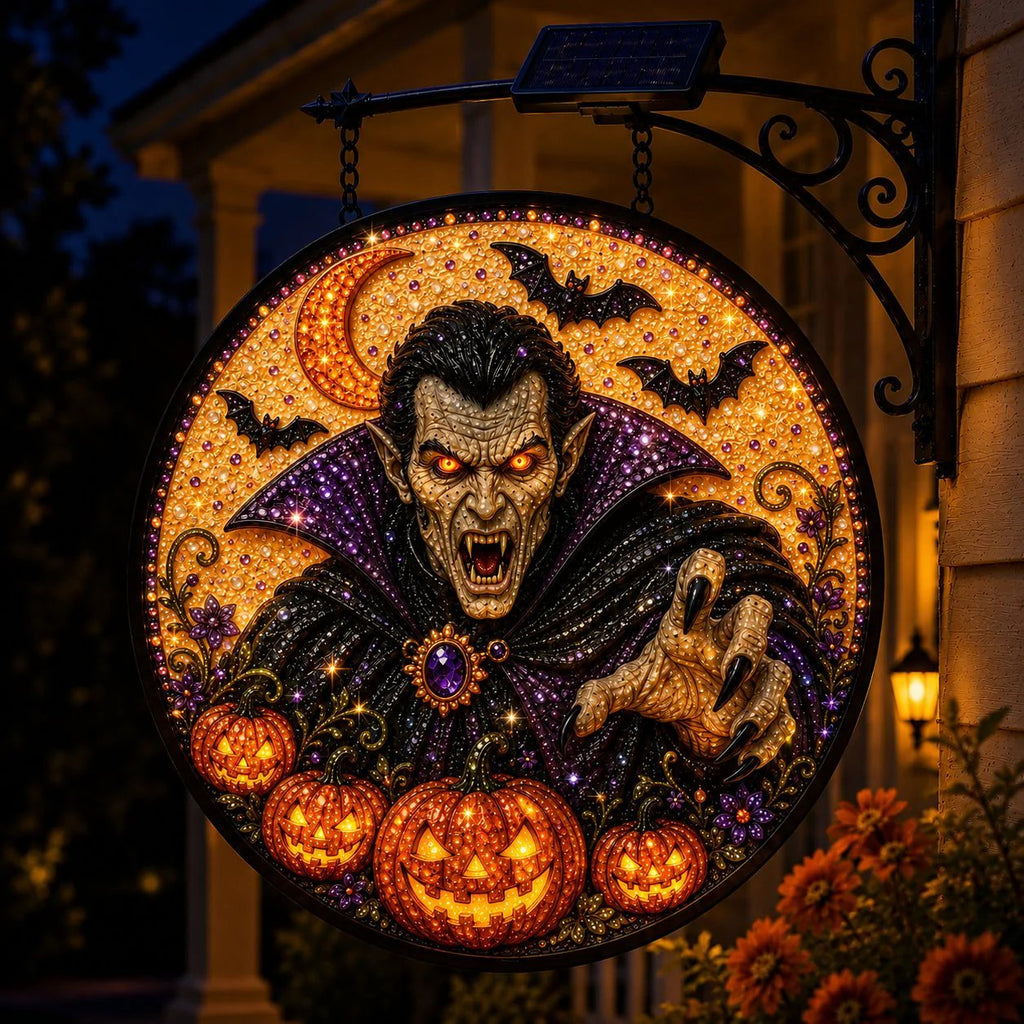 🔥Halloween Early Bird Special: Enjoy 70% OFF——🎃 Solar Halloween LED Hanging Sign Light 👻