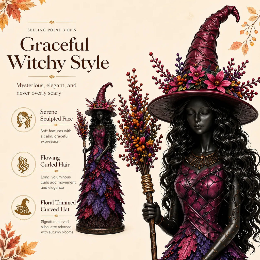 🔥Halloween Early Bird Special: Enjoy 70% OFF——🧙Enchanted Autumn Witch Figurine (✨2026 Limited Edition)