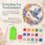 💥LAST DAY 50% OFF - Hummingbird Diamond Art Hanging Ornament Kit