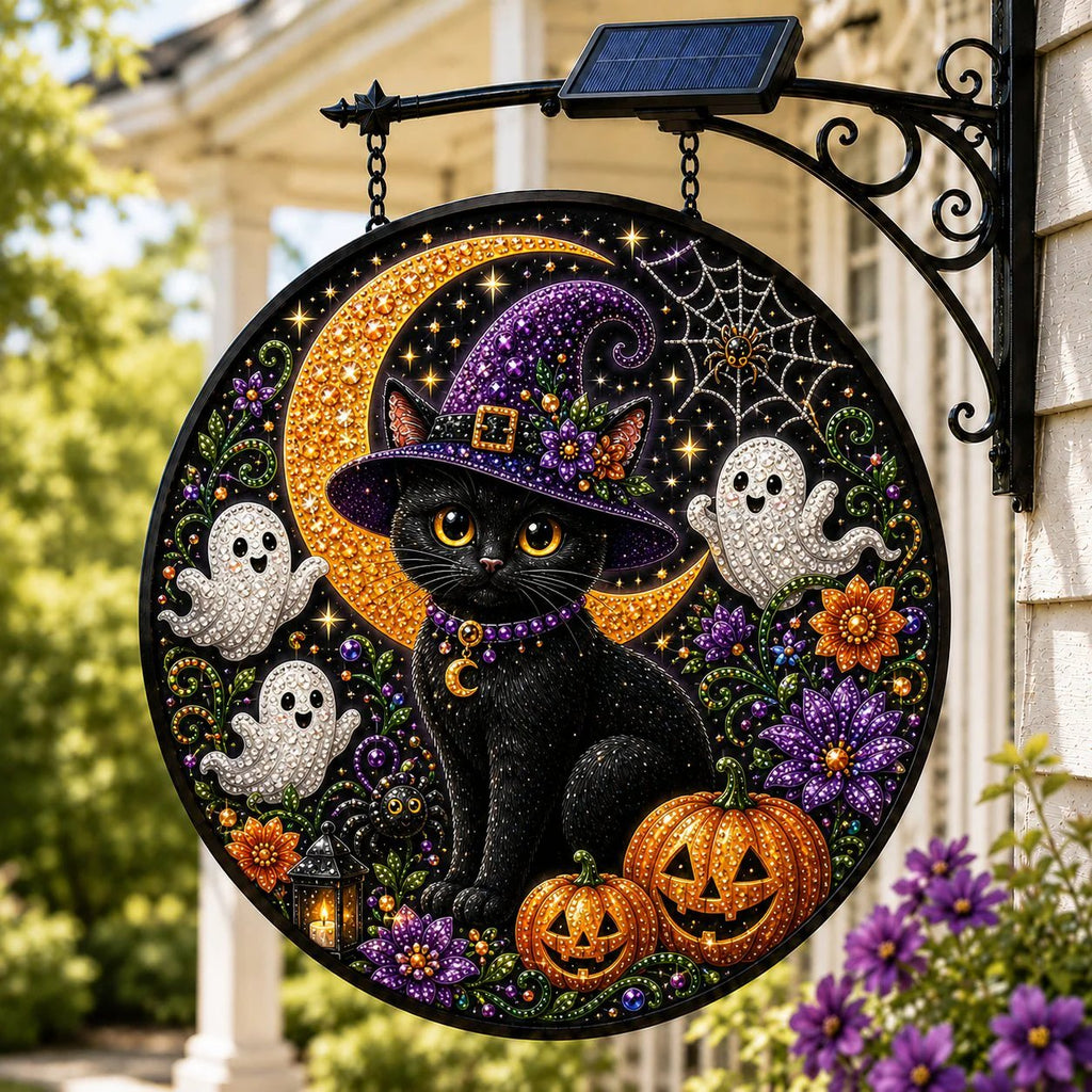 🔥Halloween Early Bird Special: Enjoy 70% OFF——🎃 Solar Halloween LED Hanging Sign Light 👻
