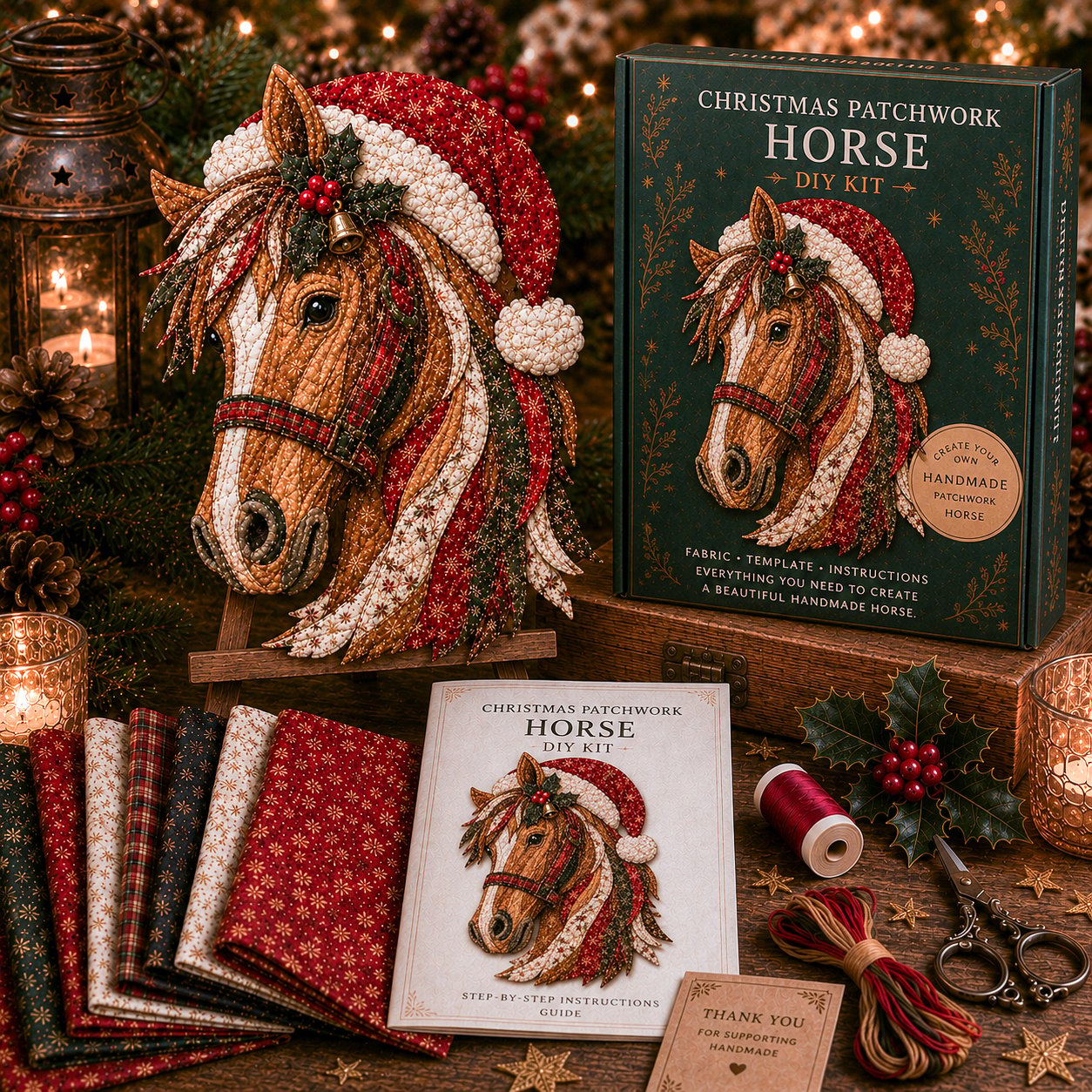 🎁LAST DAY — LIMITED TIME 70% OFF！🎅Kit decorazioni fai da te in tessuto patchwork natalizio