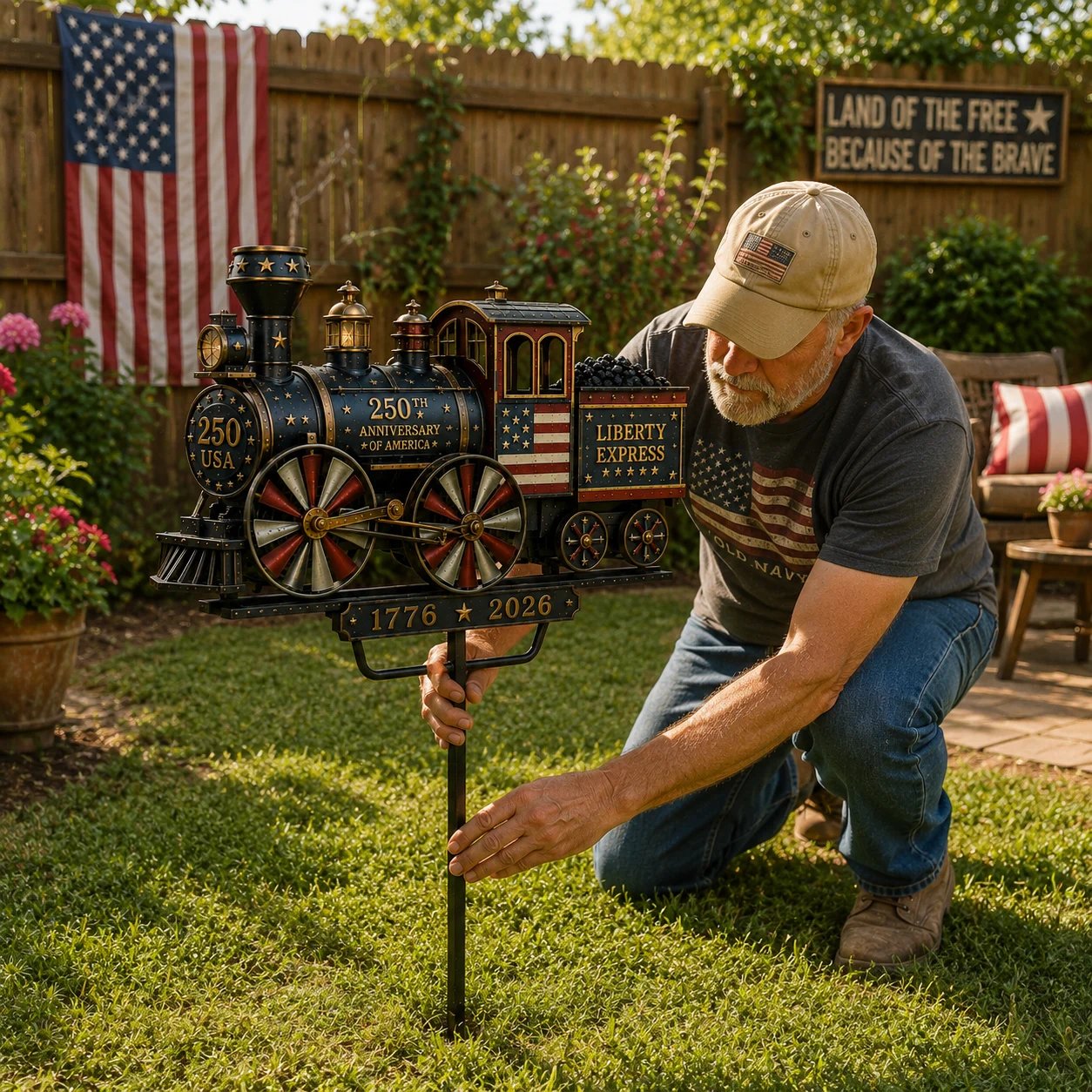 🔥 TODAY ONLY – 50% OFF LIMITED! 🇺🇸 250th Anniversary Liberty Express Train Wind Spinner