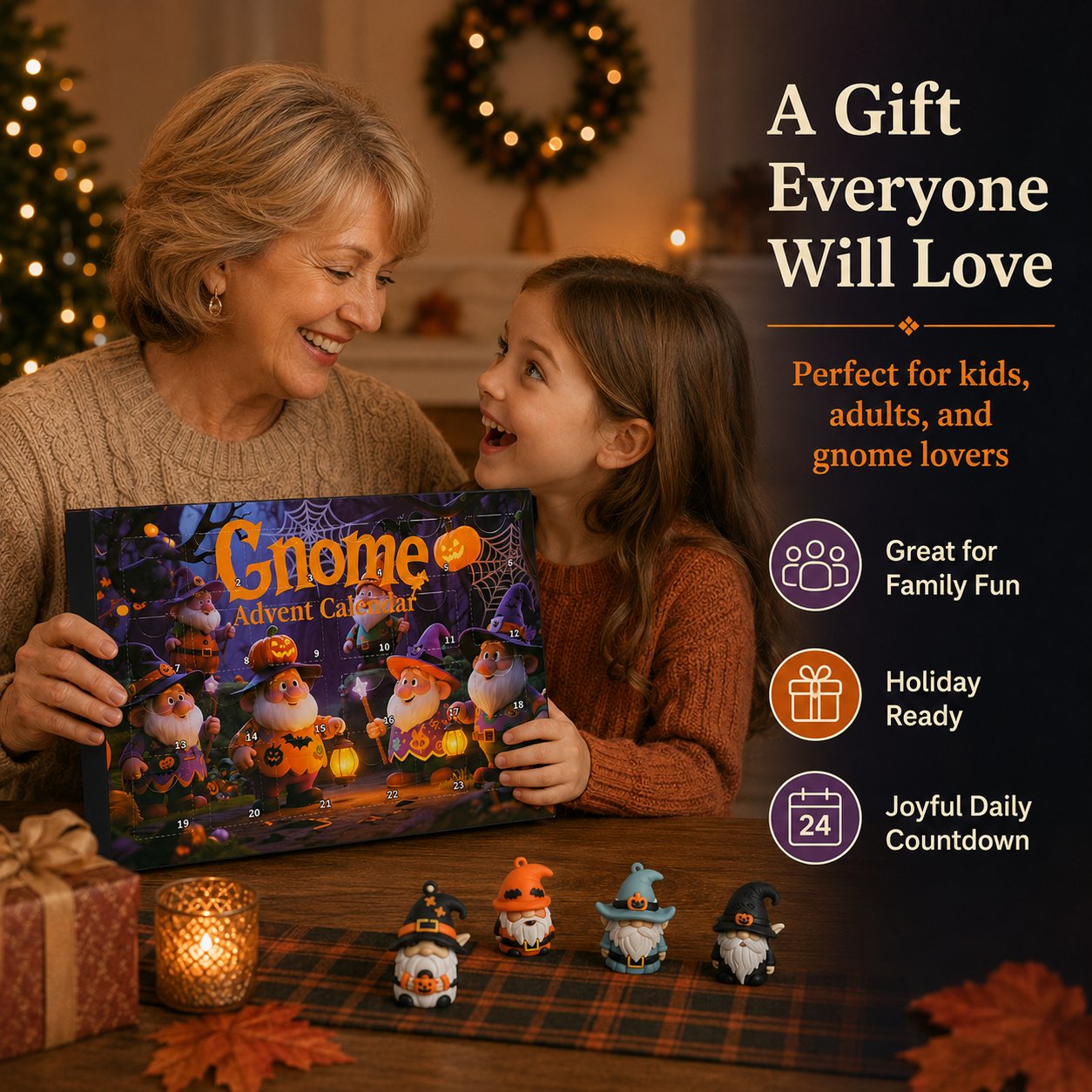 🔥Halloween Early Bird Special: Enjoy 50% OFF——24 Days of Halloween Gnome Surprise Figures Advent Calendar Box