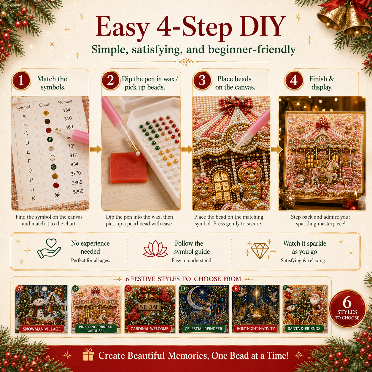 🎁 Early Christmas Special — Save 70% OFF Today! ✨ 2026 Christmas DIY Pearl Diamond Painting Kit