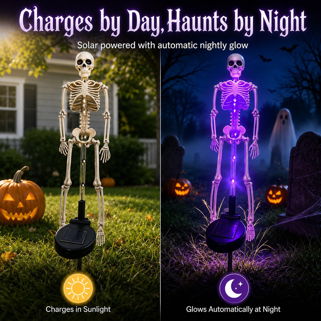 💥 Last Day 48% OFF——💀 Solar Skeleton Yard Stake