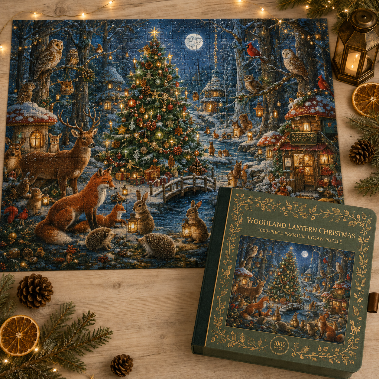 🎁LAST DAY — LIMITED TIME 49% OFF！1,000-Piece Christmas Puzzle — Build a Holiday Memory Together