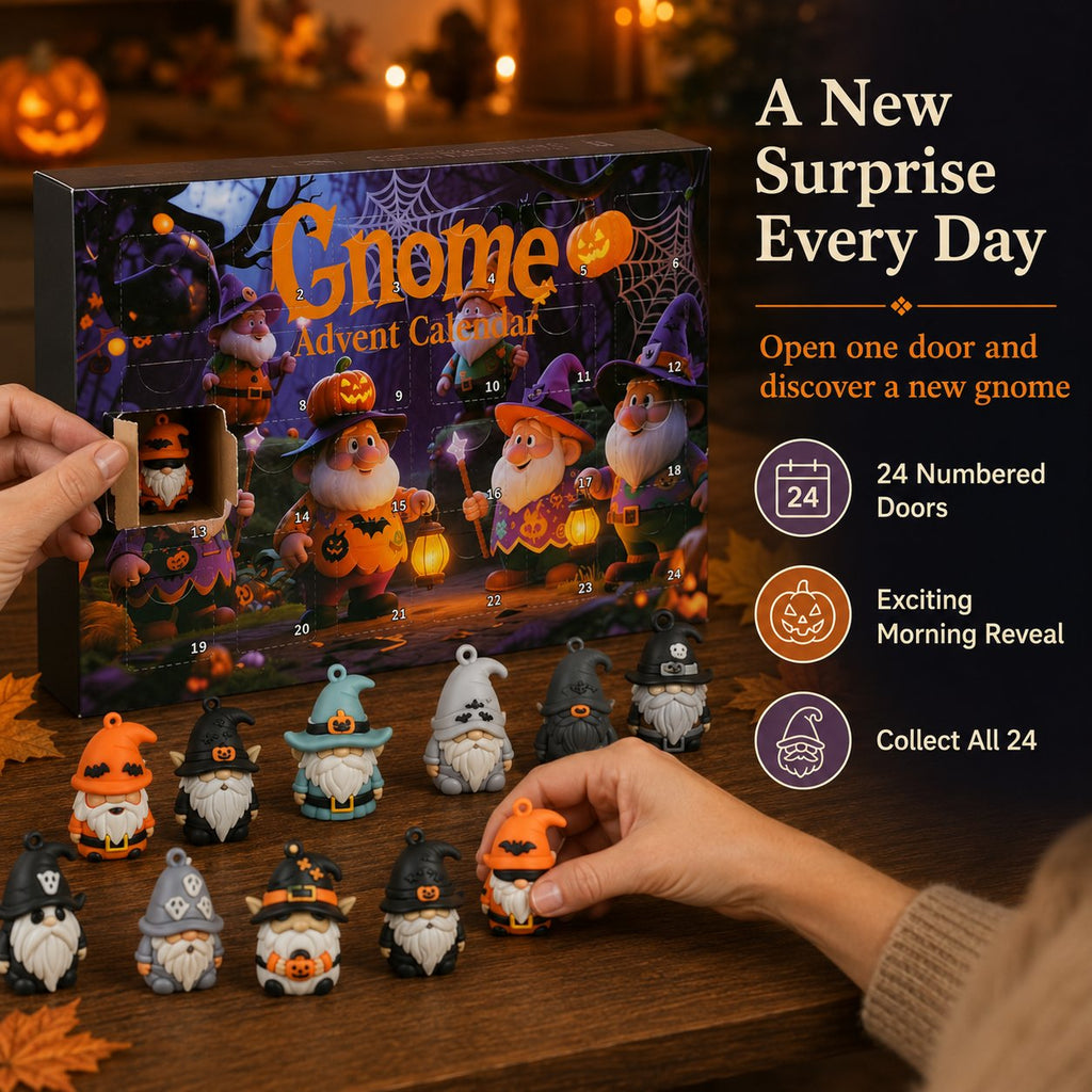 🔥Halloween Early Bird Special: Enjoy 50% OFF——24 Days of Halloween Gnome Surprise Figures Advent Calendar Box