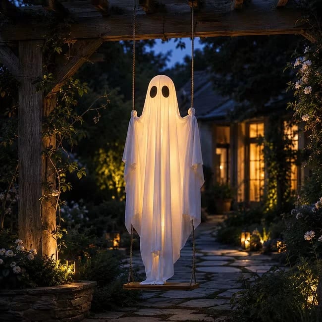 🔥Halloween Early Bird Special: Enjoy 70% OFF——Halloween Hanging Swing Ghost