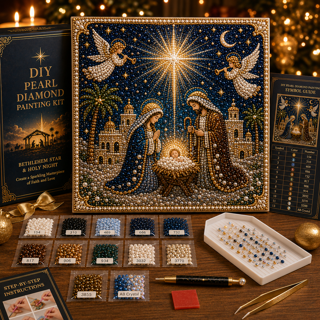 🎁 Early Christmas Special — Save 70% OFF Today! ✨ 2026 Christmas DIY Pearl Diamond Painting Kit