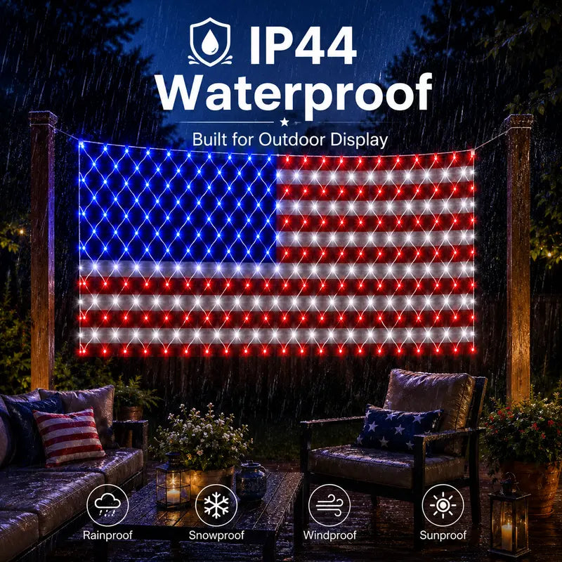 250th Anniversary Special Deal 60% ! 🇺🇸🎆 Solar USA Flag Lights | Super Bright Patriotic Outdoor Decor