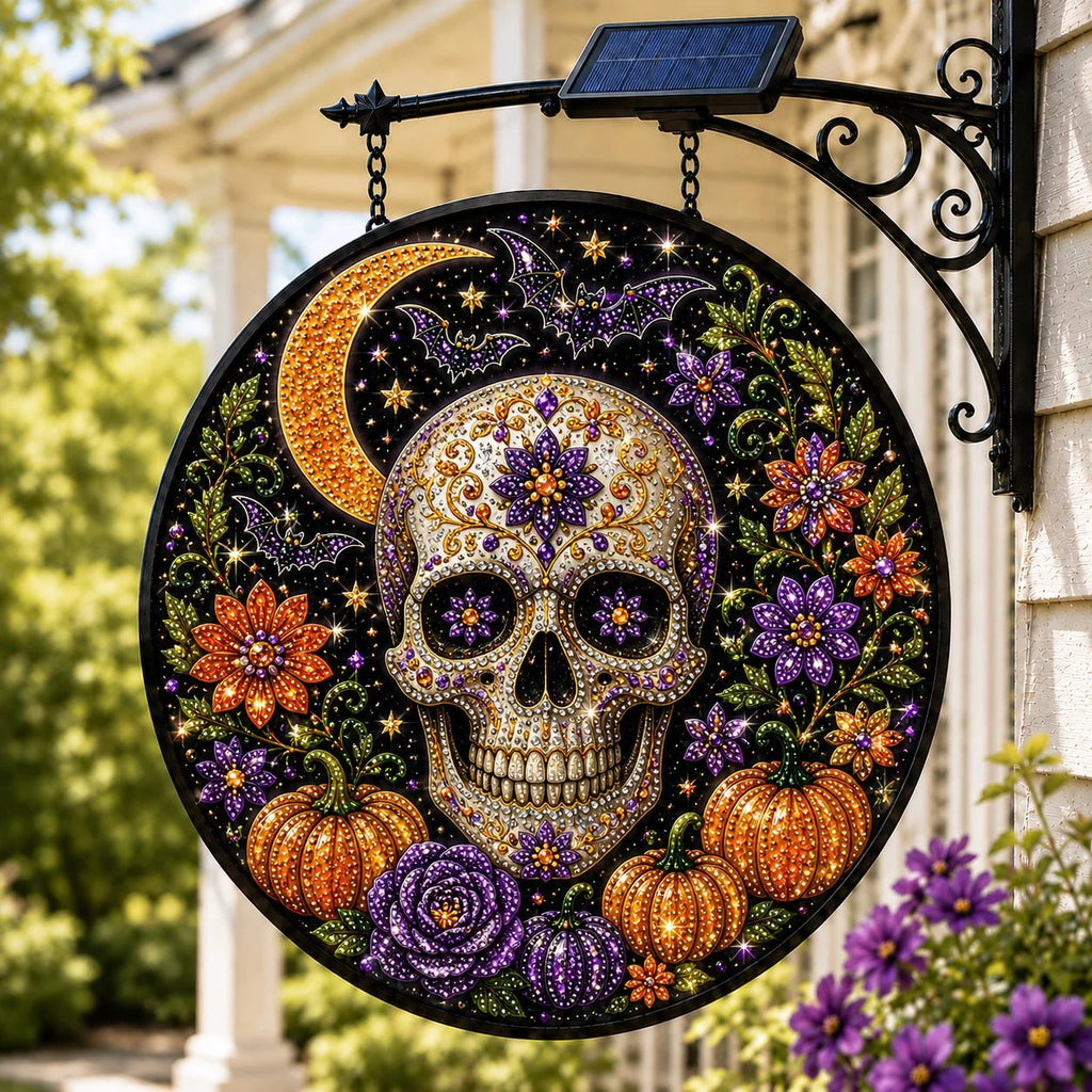 🔥Halloween Early Bird Special: Enjoy 70% OFF——🎃 Solar Halloween LED Hanging Sign Light 👻
