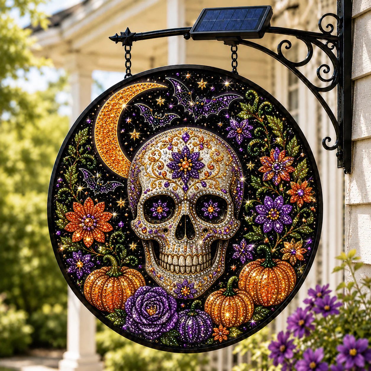 🔥Halloween Early Bird Special: Enjoy 70% OFF——🎃 Solar Halloween LED Hanging Sign Light 👻