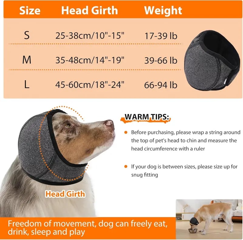 ✨🐶 🔥LAST DAY 60% OFF——Dog Calming Hoodie Ear Wraps for Dogs, Waterproof Dogs Swim Cap